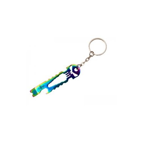 PORTE-CLES THIRD ARC-EN-CIEL 7,5CM INOX